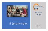 Community IT - Crafting Nonprofit IT Security Policy