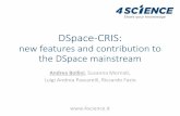 DSpace-CRIS: new features and contribution to the DSpace mainstream