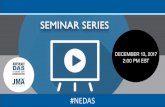 A recap of the JMA webinar hosted by NEDAS on December 13, 2017)