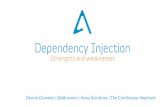 Strengths and weaknesses of dependency injection