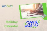 2018 Holiday calendar  - imfnd