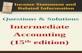 Income Statement and Related Information (chapter-4) - Solutions Manual - Intermediate Accounting (15th edition)