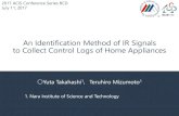 An Identification Method of IR Signals to Collect Control Logs of Home Appliances
