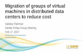Migration of groups of virtual machines in distributed data centers to reduce cost