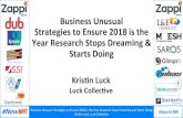 Business Unusual: Strategies to Ensure 2018 is the Year Research Stops Dreaming and Starts Doing