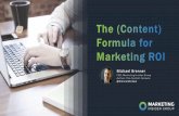 The (Content) Formula Formula For Marketing ROI