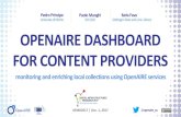 OpenAIRE Dashboard for Content Providers: monitoring and enriching local collections using OpenAIRE services - presentation at #DI4R2017