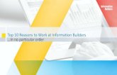 Top 10 Reasons to Work at Information Builders