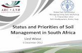 Status and Priorities of Soil Management in South Africa - Liesl Wiese