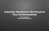 Impostor Syndrome: Be Proud of Your Achievements!