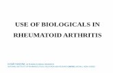 Use of biologicals in rheumatoid arthritis