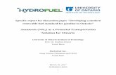 Ammonia (nh3) as a potential transportation solution for ontario uoit dincer vezina white paper