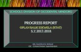 Progress report - Oplan Balik Eskwela