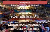 BEST PROPOSAL -A MINI FASHION SHOW FOR YOUR BRANDING IN MALL !   TRY IT.Fashion ----- promote your brand