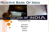 Reserve bank of india (RBI)