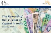 RBSA Advisors Research Report - The Reward of the ₹ : Cost of Capital In India