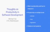 Thoughts on productivity in software development