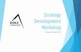 Ridge Consulting Strategy Development Workshop Overview