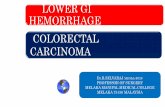 Colorectal carcinoma - lower gi hemorrhage