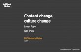Content change, culture change