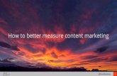 Better measurement of content marketing