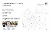 RDN Lightning talk - Open Research Leeds (@OpenResLeeds): networks, metrics and #openresearch