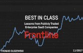 Best in class: Lessons from Publicly Traded Enterprise SaaS Companies