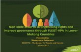 Non-state actor in strengthening rights and improve governance through FLEGT-VPA in Lower Mekong countries