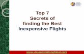 Top 7 secrets of finding the best inexpensive flights