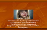 Respiratory system in children. Embryogenesis of Respiratory organs