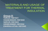 Materials and Usage of Treatment for Thermal Insulation