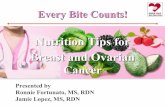 Every Bite Counts! Nutrition Tips for Breast and Ovarian Cancer