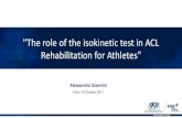 The role of the isokinetic test in ACL Rehabilitation for Athletes