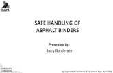 Safe Handling of Asphalt Binders