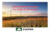 Value of Social Media Presence for EHS Professional
