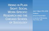 Social Work-Specific Research and the Chicago School  of Sociology