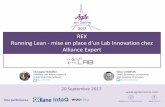 Running lean - mise en place d’un lab innovation @Alliance Expert - Christophe Tichadou (Alliance Expert), Olivier Lafontan (Leanpizza) - Agile en Seine