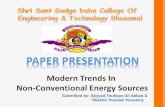 Modern trends in Non-conventional energy sources