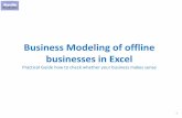 Business Modeling of offline businesses in Excel