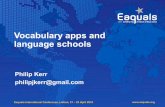 Philip Kerr: Vocabulary apps and language schools
