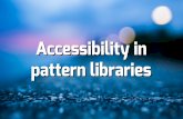 Accessibility in pattern libraries