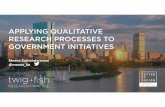 Better by Design : Applying qualitative research processes to government initiatives