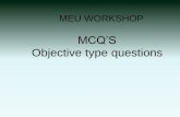 MEU WORKSHOP Mcq's objective type questions