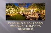 Planning an Outdoor Wedding: Things to Consider