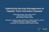 Optimizing Nursing Management of Hepatic Veno-Occlusive Disease
