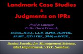 Landmark case studies of IPRs