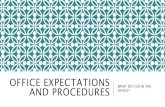 Office expectations and procedures