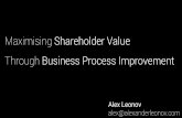 Maximising Shareholder Value Through Business Process Improvement