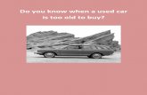 Do You Know When a Used Car is Too Old to Buy!