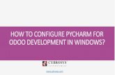 How to configure PyCharm for Odoo development in Windows?